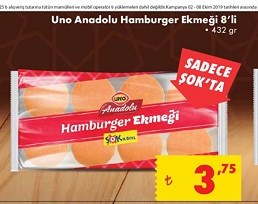 Uno Anadolu Hamburger Ekmeği