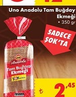 Uno Anadolu Tam Buğday Ekmeği
