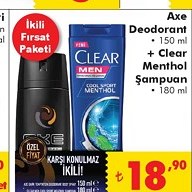 Axe Deodorant Clear Menthol Şampuan