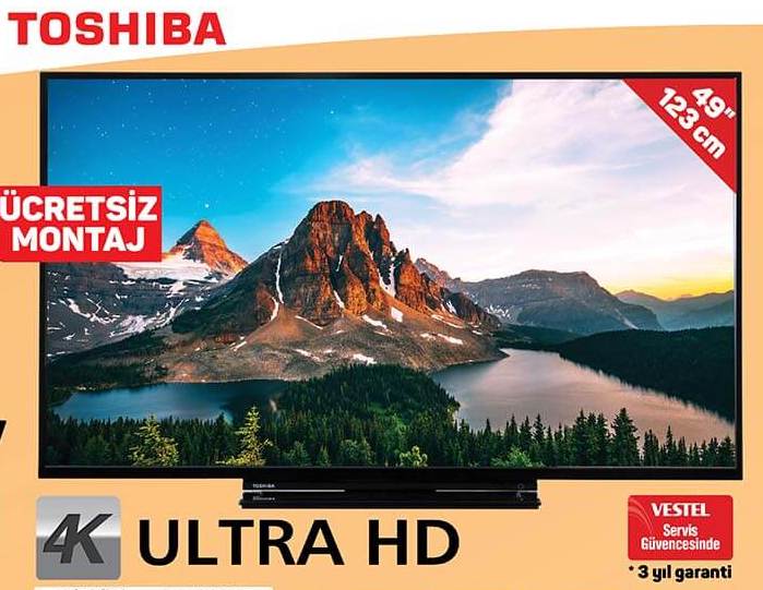 Toshiba 49V5863DAT 49 İnç Ultra Hd Smart Led Tv