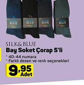 Silk And Blue Bay Soket Çorap