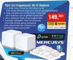 Mercusys Tüm Evi Kapsayan Wi-Fi Sistemi