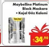 Maybelline Platinum Black Maskara Göz Kalemi