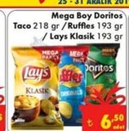 Mega Boy Doritos Taco Ruffles Lays Klasik