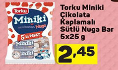 Torku Miniki Mini Nugalı Sütlü Bar Çikolata