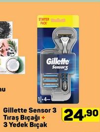 Gillette Sensor 3 Tıraş Bıçağı 3 Yedek Bıçak