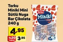 Torku Miniki Mini Sütlü NugaBar Çikolata