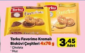 Torku Favorimo Kremalı Bisküvi Çeşitleri 4x76 g