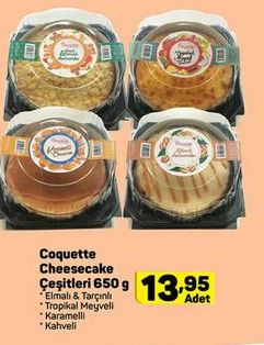 Coquette Cheesecake Çeşitleri 650 g Elmalı & Tarçınl