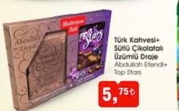 Türk Kahvesi+Sütlü Çikolatalı Üzümlü Draje Abdullah Efendi