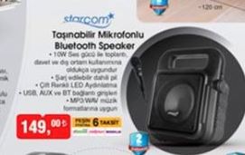 Toşınobilir Mikrofonlu Bluetooth Speaker