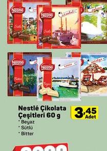 Nestlé Çikolata Çeşitleri 60 g