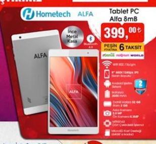 Hometech Tablet PC Alfa 8mb
