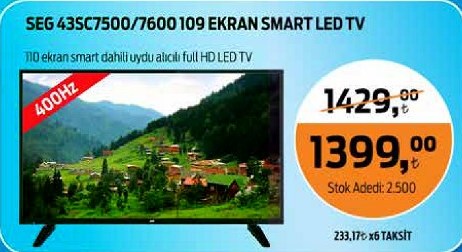 SEG 43SC7500/7600 109 Ekran Smart Led TV
