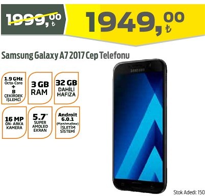 Samsung Galaxy A7 2017 Cep Telefonu