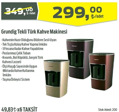 Grundig Tekli Türk Kahve Makinesi