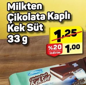 Milkten Çikolata Kaplı Kek Süt