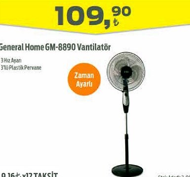 General Home GM-8890 Vantilatör