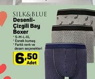 SILK&BLUE Desenli-Çizgili Bay Boxer