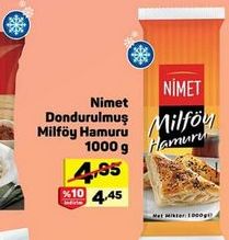 Nimet Dondurulmuş Milföy Hamuru 1000 g