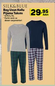 SILK&BLUE Bay Uzun Kollu Pijama Takımı