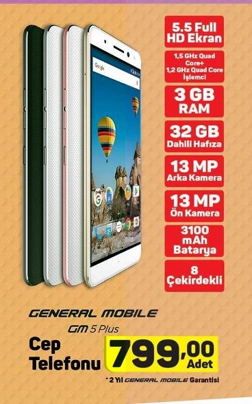 General Mobile GM5 Plus Cep Telefonu