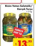 Bizim Vatan Salatalık/Karışık Turşu 3 kg