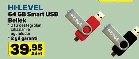 HI-LEVEL 64 GB Smart USB Bellek