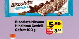 Biscolata Nirvana Hindistan Cevizli Gofret 100g