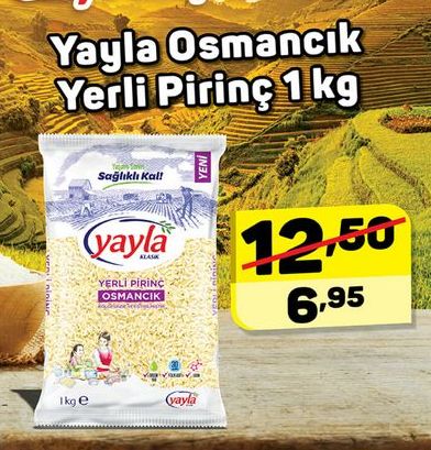 Yayla Osmancık Yerli Pirinç 1 Kg