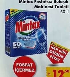 Mintax Fosfatsız Bulaşık Makinesi Tableti