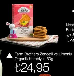 Farm Brothers Zencefil ve Limonlu Organik Kurabiye 150 g