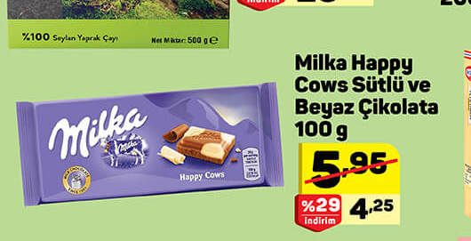 Milka Happy Cows Sütlü ve Beyaz Çikolata