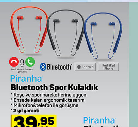 Piranha Bluetooth Spor Kulaklık