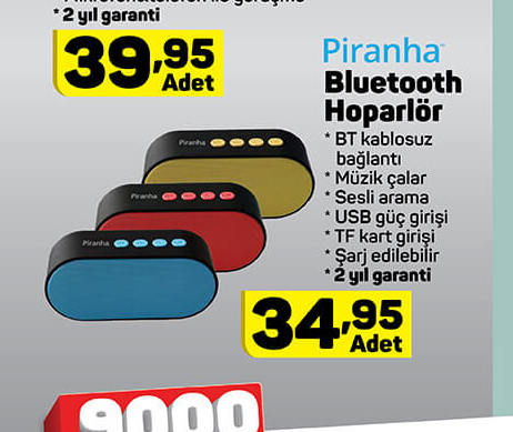 Piranha Bluetooth Hoparlör