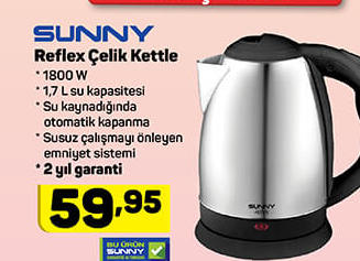Sunny Reflex Çelik Kettle