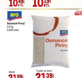 Aro Osmancık Pirinç 2 Kg