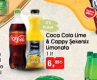 Coca Cola Lime ve Cappy Şekersiz Limonata