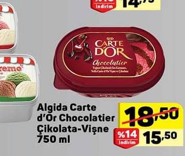 Algida Care Dor Chocolator Çikolata Vişne