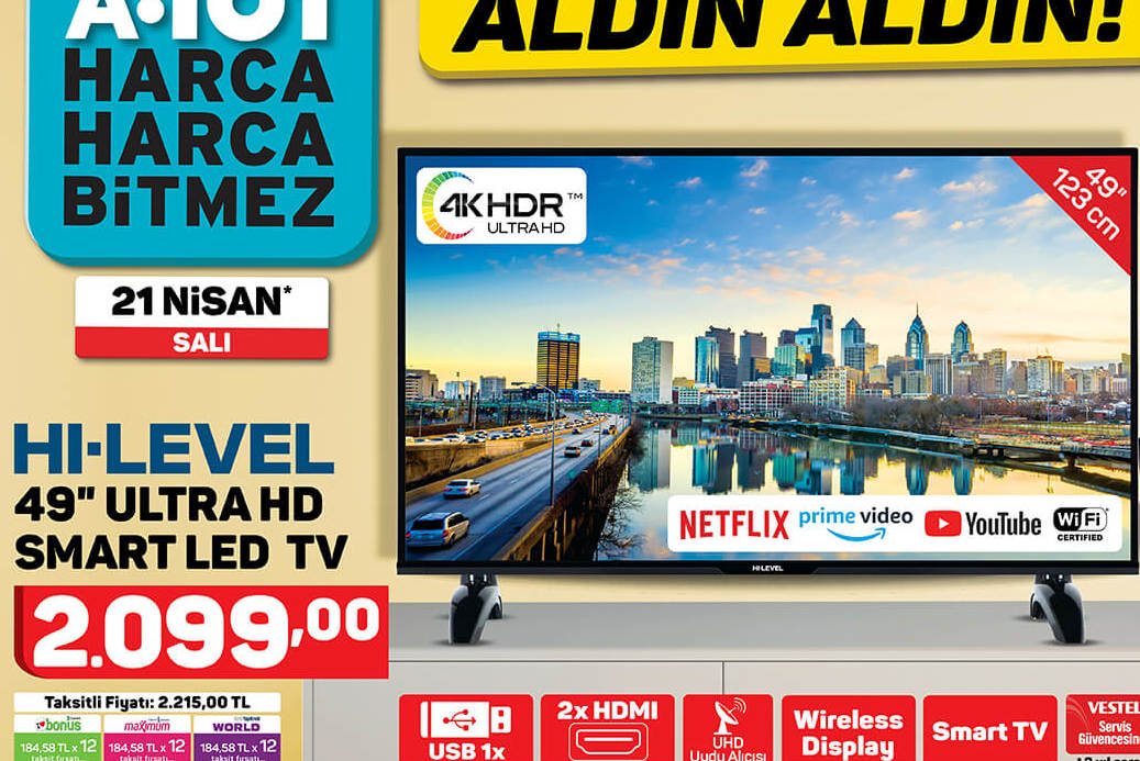 Hi-Level 49 inç Ultra HD Smart Led TV