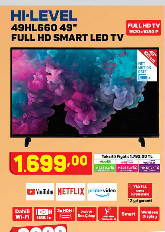Hi-Level 49HL660 Full Hd Smart Led Tv