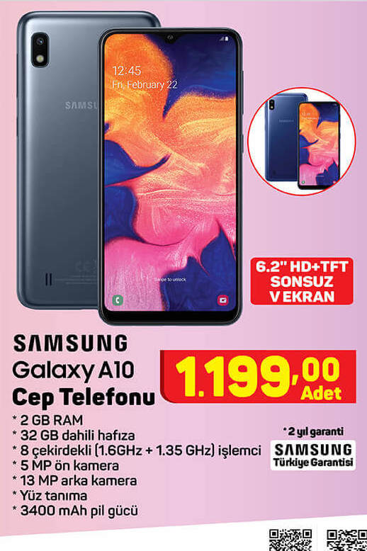 Samsung Galaxy A10 Cep Telefonu
