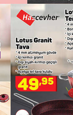 Hascevher Lotus Granit Tava