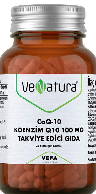 Venatura CoQ-10 Koenzim Q10 100 MG Takviye Edici Gıda 30 Kapsül