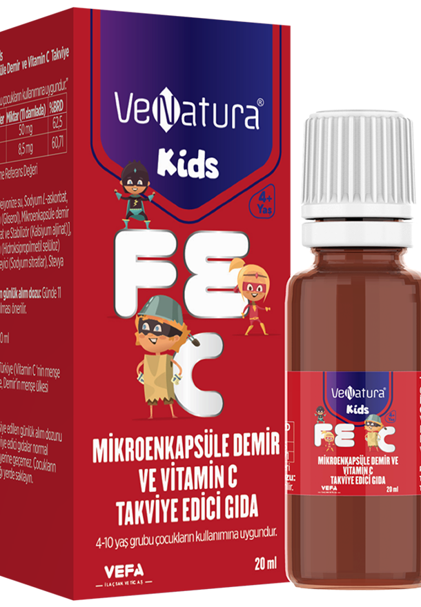 Venatura Kids Demir ve Vitamin C Takviye Edici Gıda 20 ml