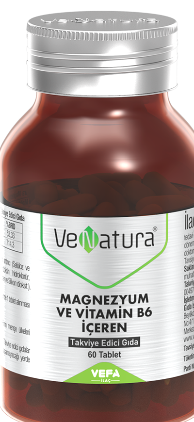Venatura Magnezyum ve Vitamin B6 Takviye Edici Gıda 60 Kapsül