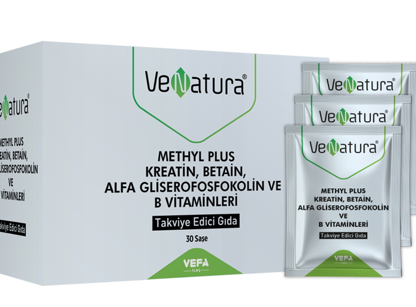 Venatura Methyl Plus, Kreatin, Betain, Alfa Gliseofosfokolin ve B Vitaminleri Takviye Edici Gıda 30 Şase
