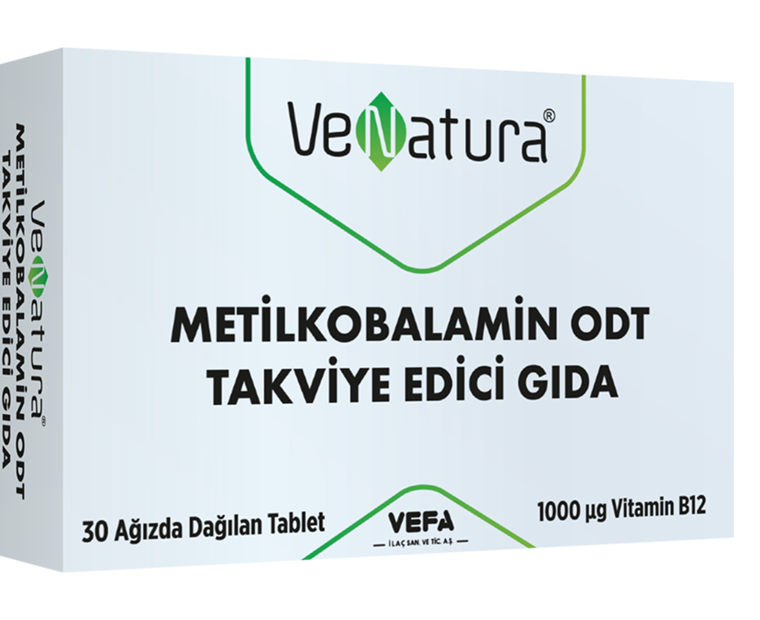 Venatura Metilkobalamin ODT Takviye Edici Gıda 30 Kapsül