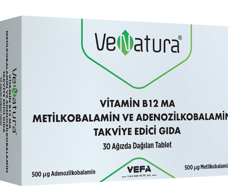 Venatura Vitamin B12 MA Takviye Edici Gıda 30 Kapsül