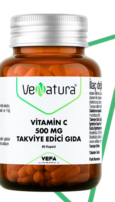 Venatura Vitamin C 500 MG Takviye Edici Gıda 60 Kapsül